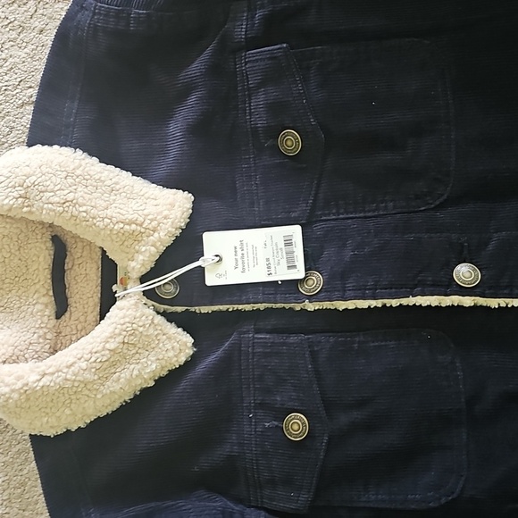 Marine LayerBoise Cord Sherpa Trucker in Sky Captain - Picture 6 of 9